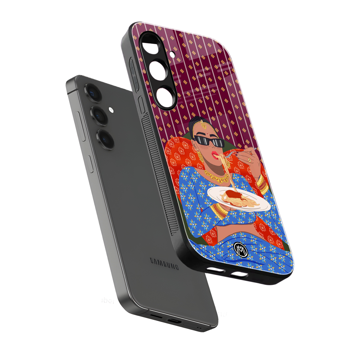 foodie queen back phone cover | glass case for samsung galaxy s24 plus