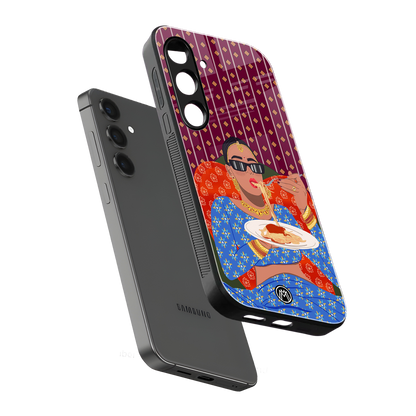foodie queen back phone cover | glass case for samsung galaxy s24 plus