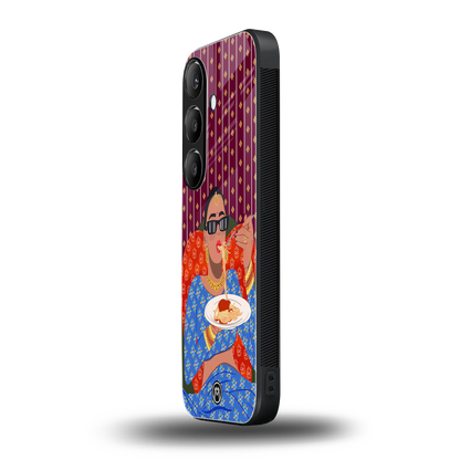 foodie queen back phone cover | glass case for samsung galaxy s23 fe