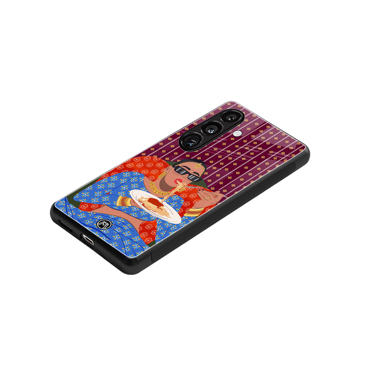 foodie queen back phone cover | glass case for samsung galaxy s24 plus