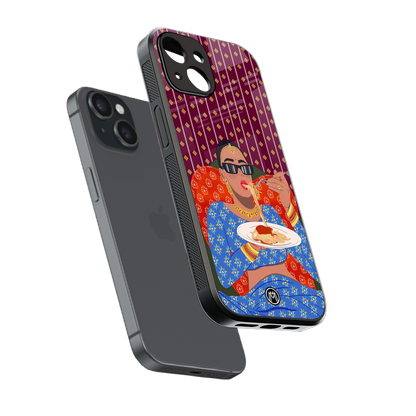 foodie queen back phone cover | glass case for iphone 14