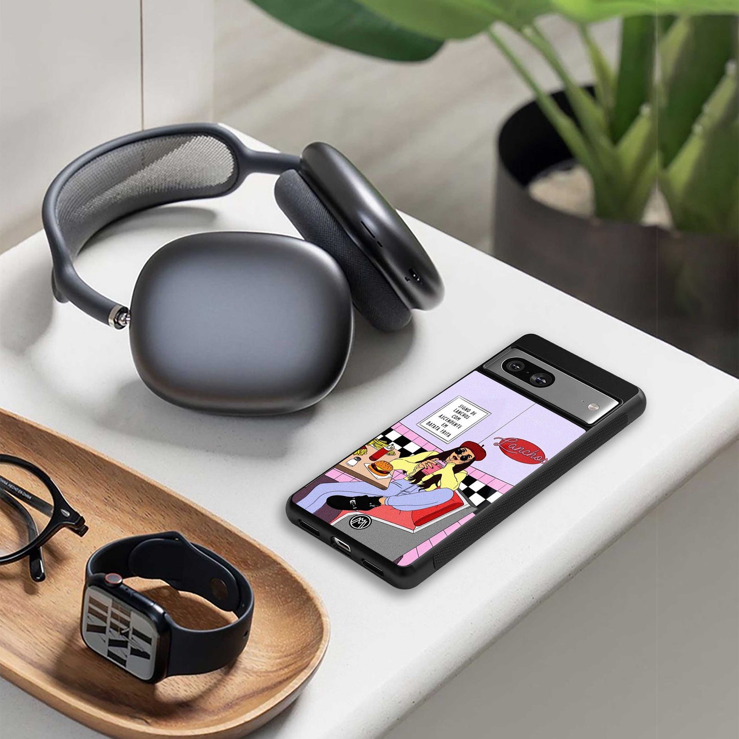 foodie diner back phone cover | glass case for iphone 14