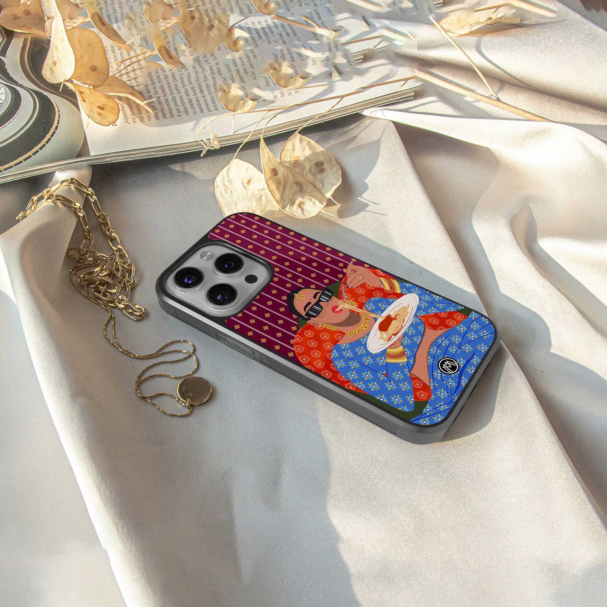 foodie queen back phone cover | glass case for iphone 13 pro max
