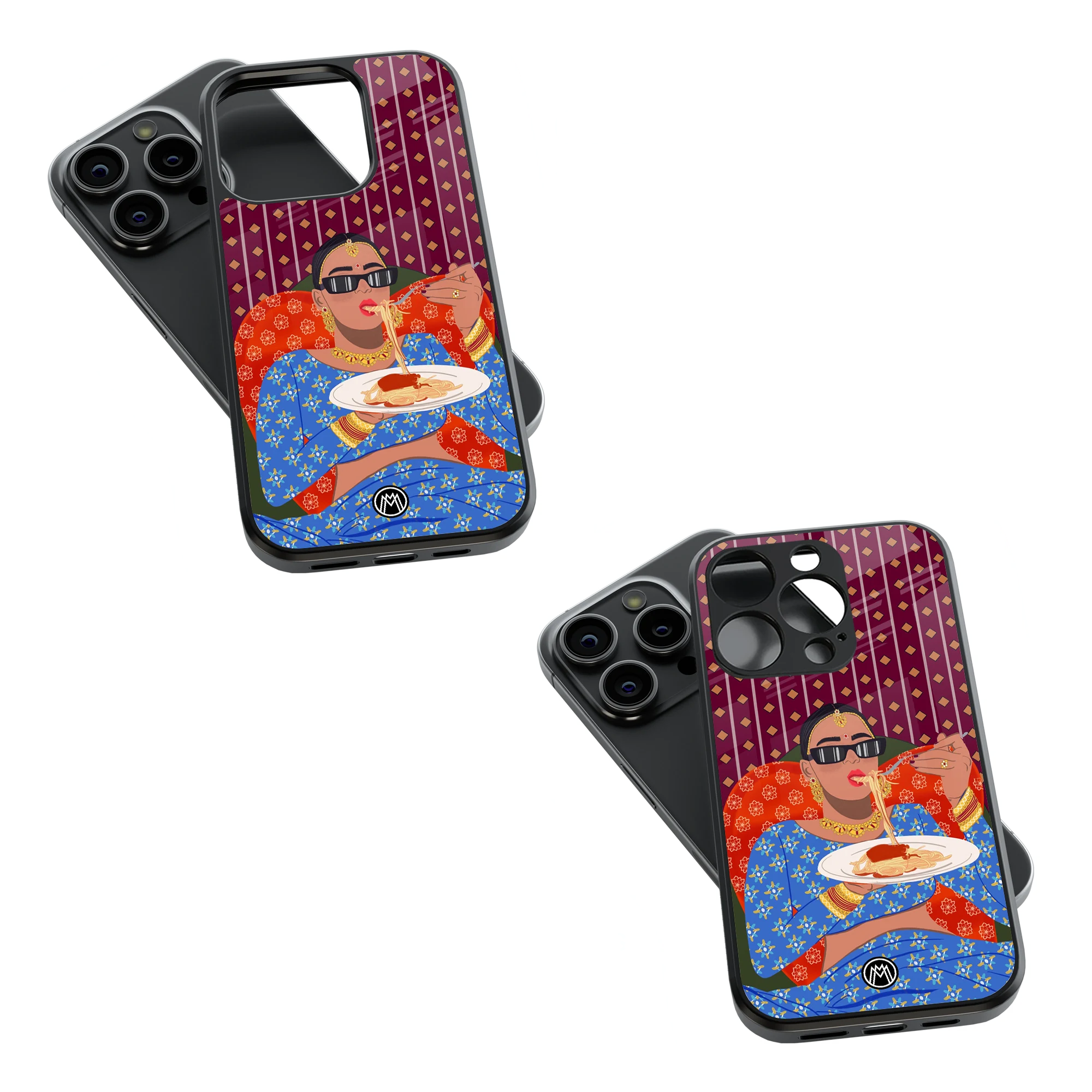 Trendy Glass Back Mobile Case for iPhone, Samsung, Redmi, OnePlus, Google Pixel, Motorola