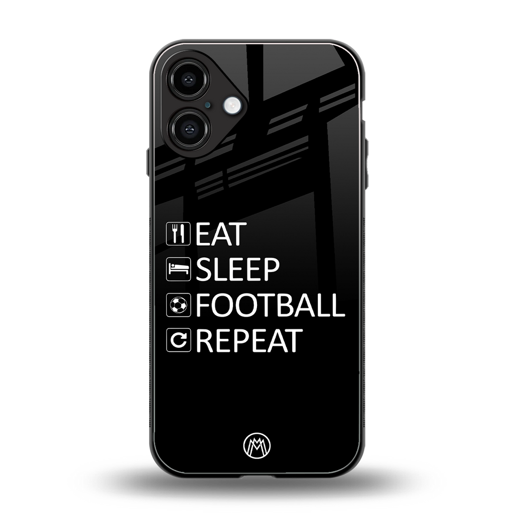 football loop back phone cover | glass case for iphone 16 plus