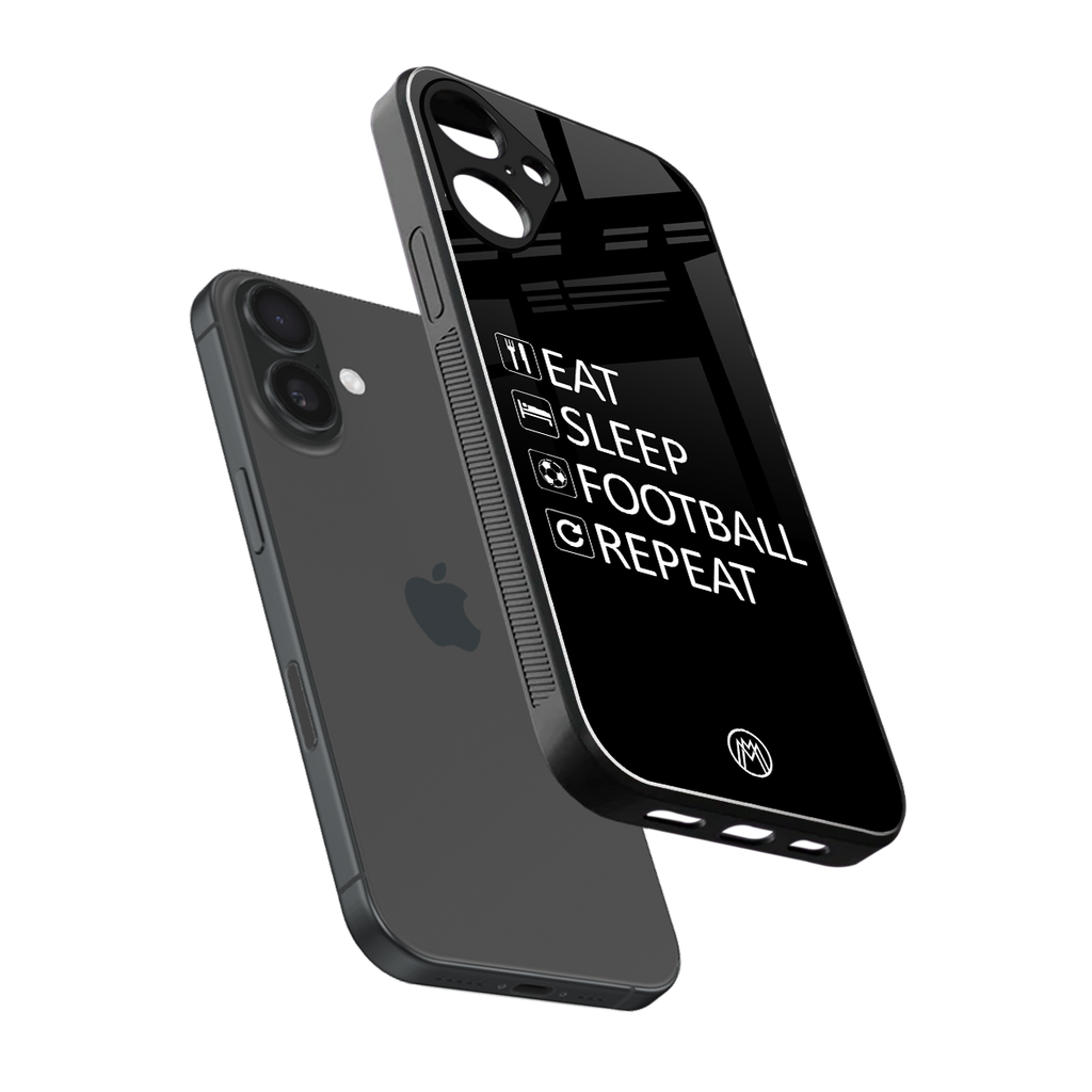 football loop back phone cover | glass case for iphone 16 plus