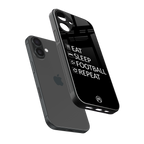 football loop back phone cover | glass case for iphone 16 plus