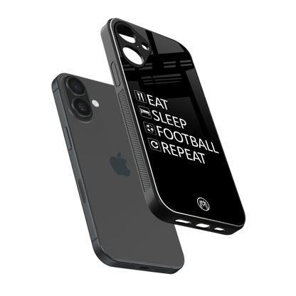 football loop back phone cover | glass case for iphone 16 plus