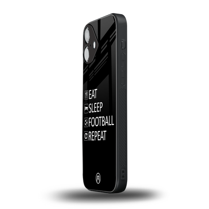 football loop back phone cover | glass case for iphone 16 plus