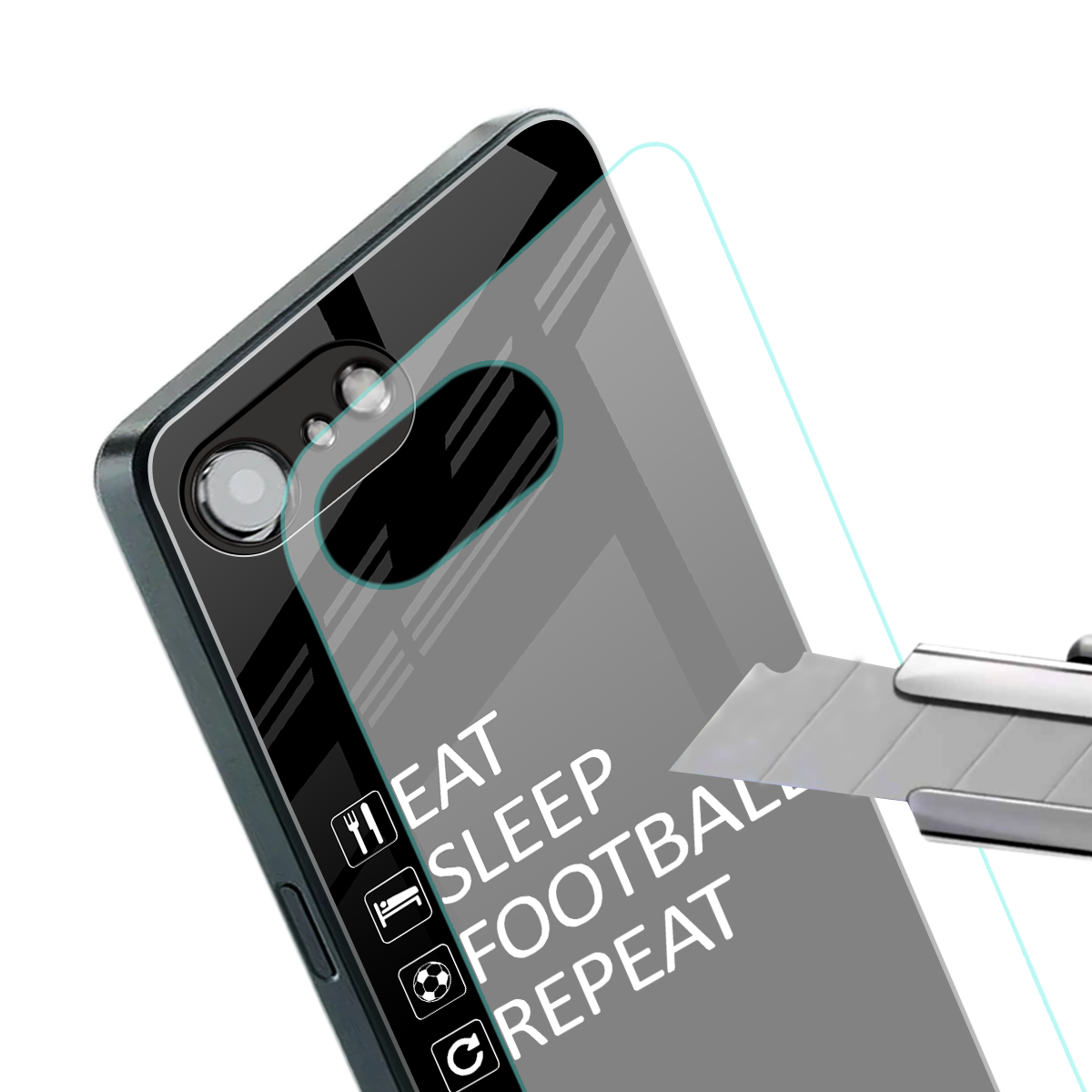 football loop back phone cover | glass case for iphone 16e