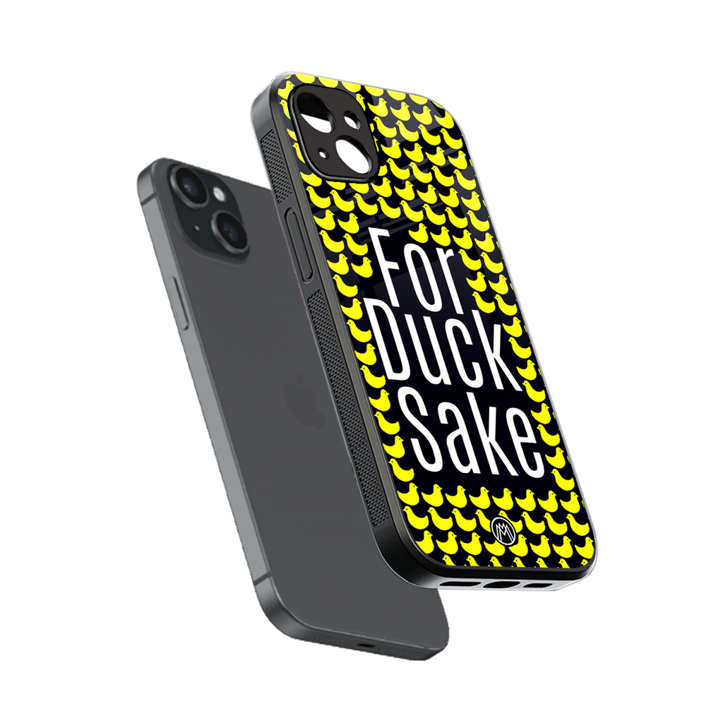 for duck sake back phone cover | glass case for iphone 14 plus