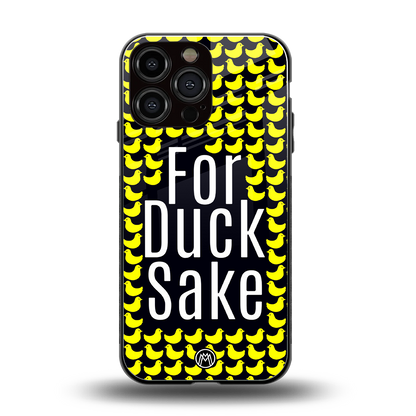 for duck sake back phone cover | glass case for iphone 14 pro max