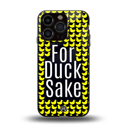 for duck sake back phone cover | glass case for iphone 15 pro