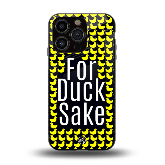 for duck sake back phone cover | glass case for iphone 15 pro