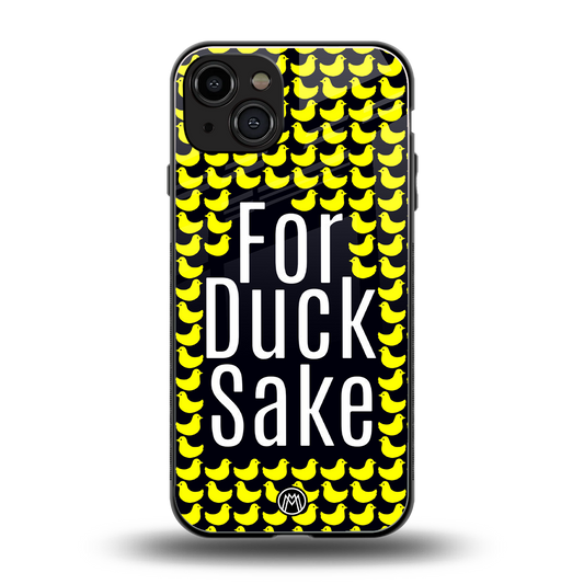 for duck sake back phone cover | glass case for iphone 15