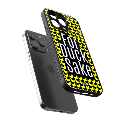 for duck sake back phone cover | glass case for iphone 15 pro