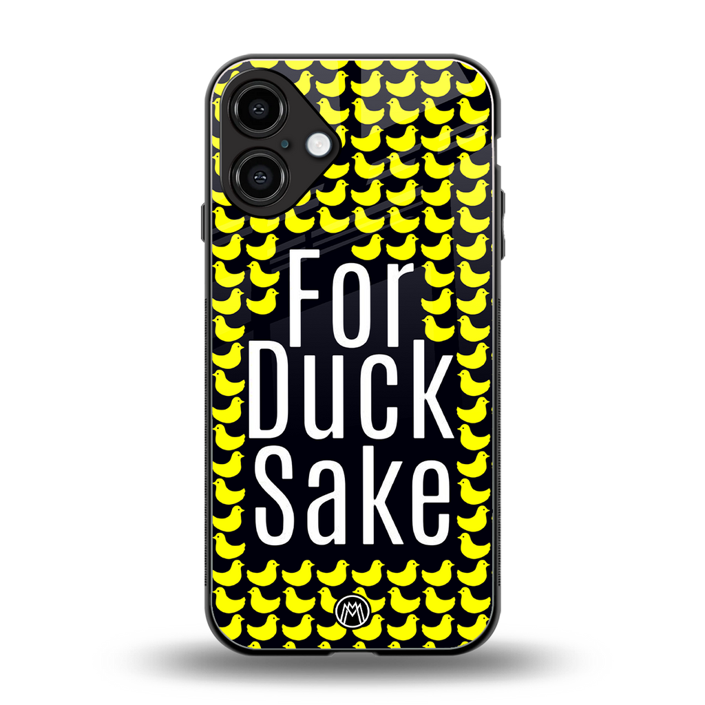 for duck sake back phone cover | glass case for iphone 16 plus