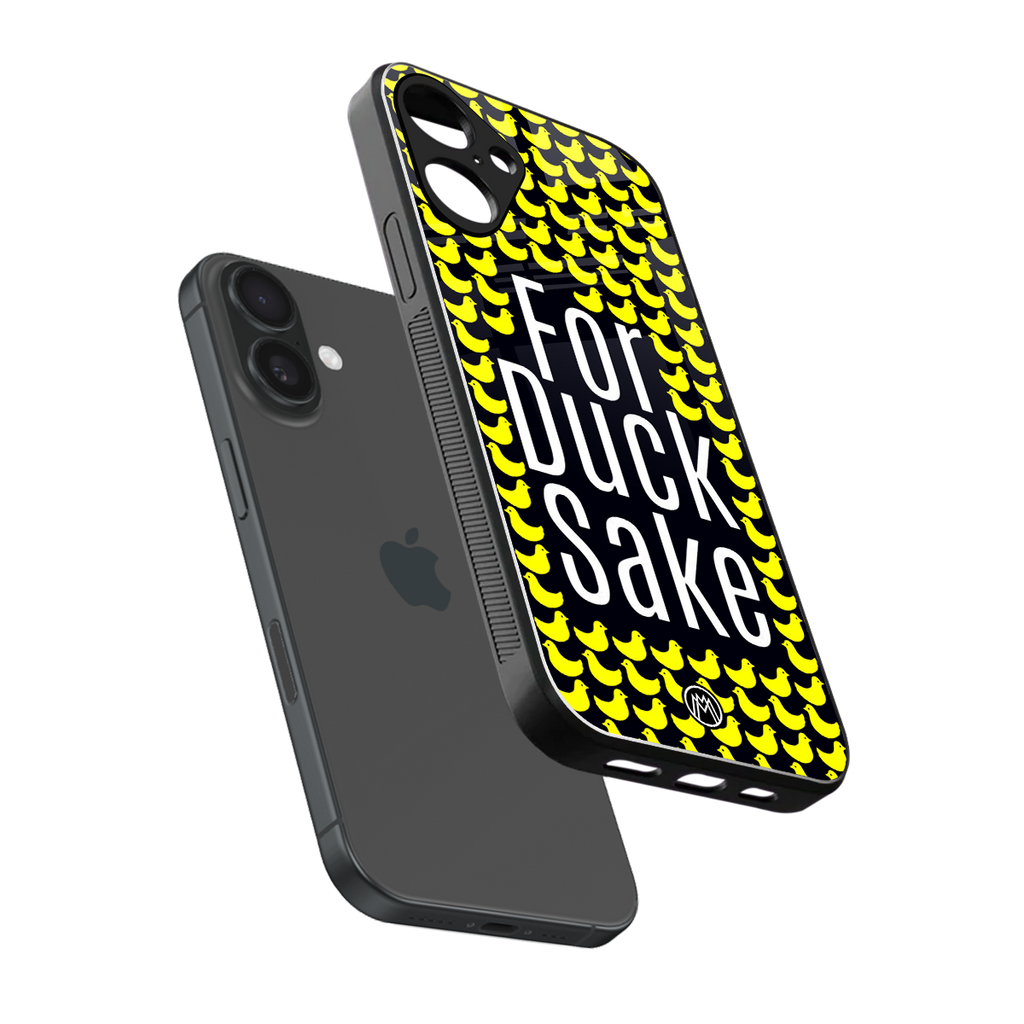 for duck sake back phone cover | glass case for iphone 16 plus