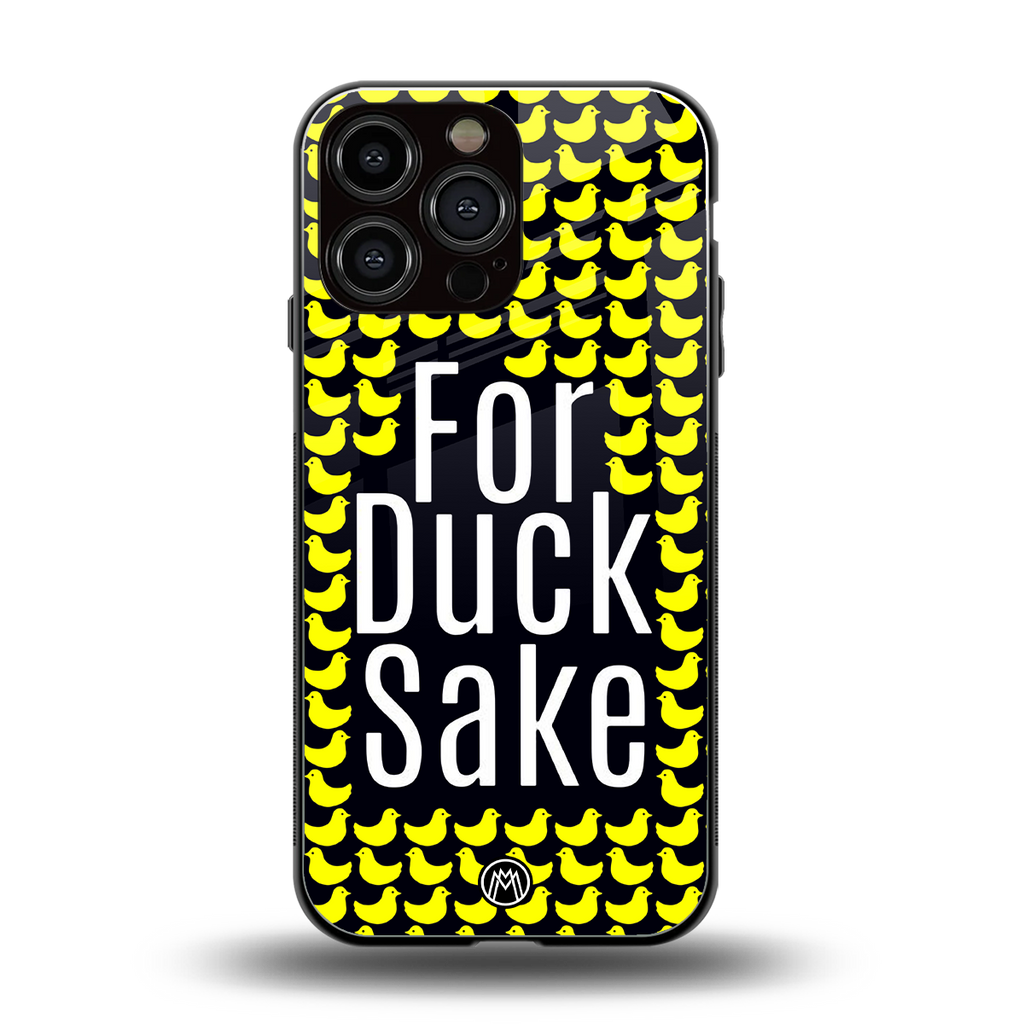 for duck sake back phone cover | glass case for iphone 16 pro max