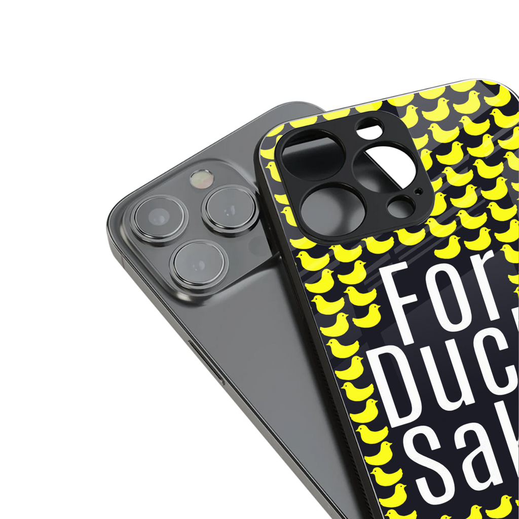 for duck sake back phone cover | glass case for iphone 16 pro max