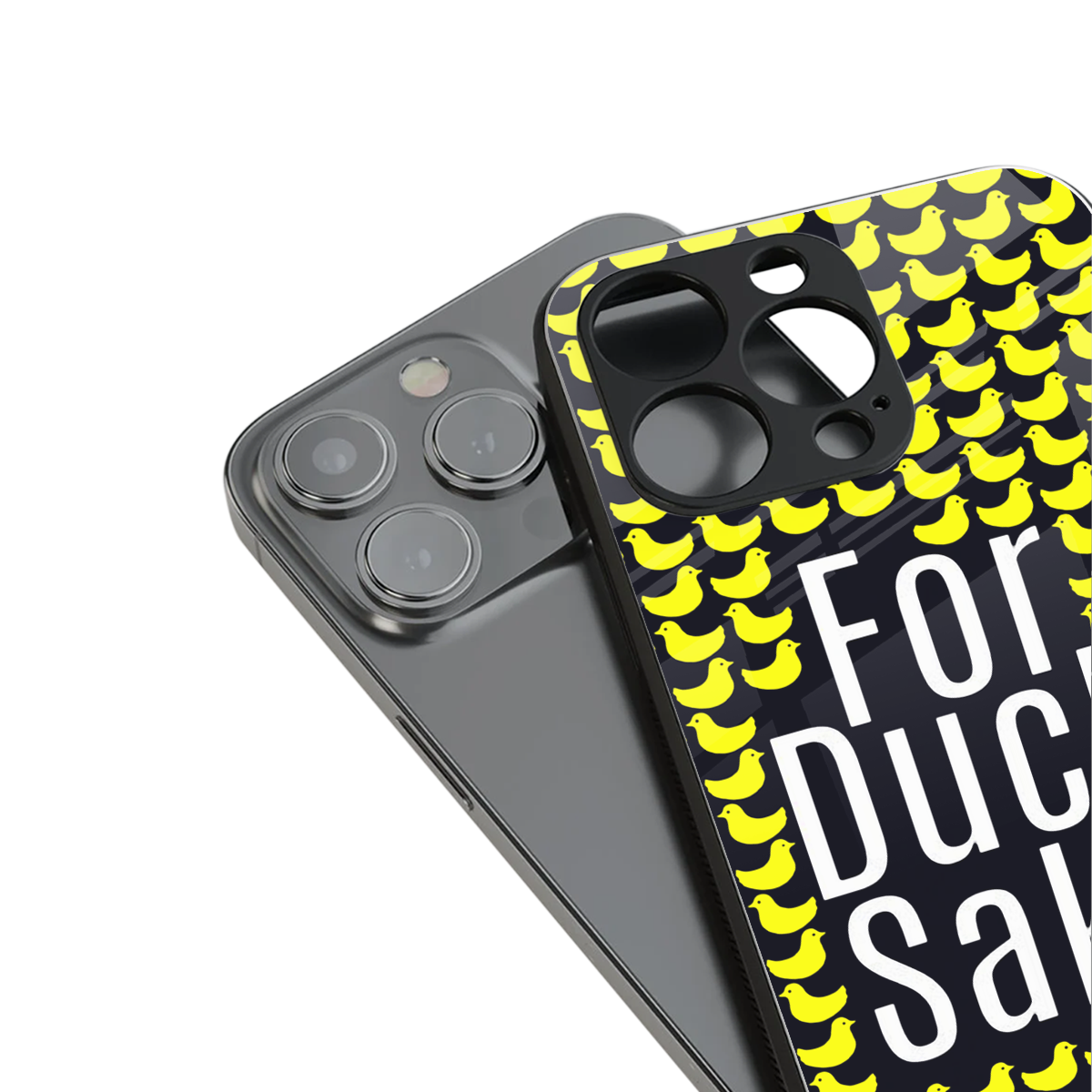 for duck sake back phone cover | glass case for iphone 14 pro max