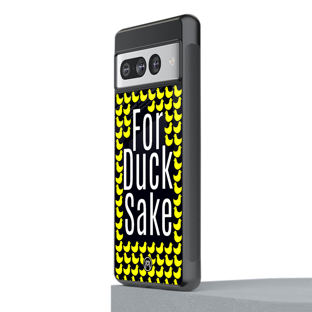 for duck sake back phone cover | glass case for google pixel 7 pro