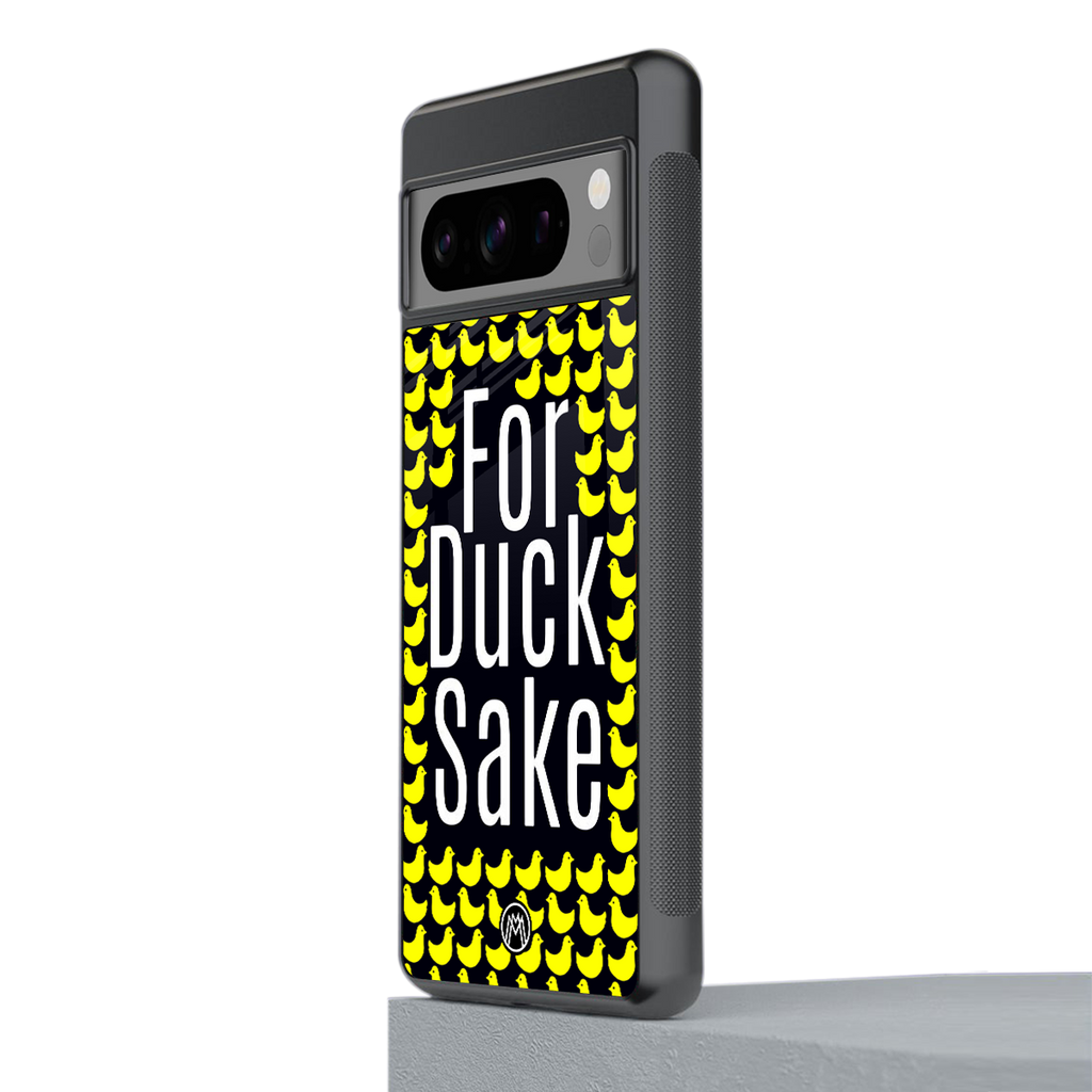 for duck sake back phone cover | glass case for google pixel 8 pro