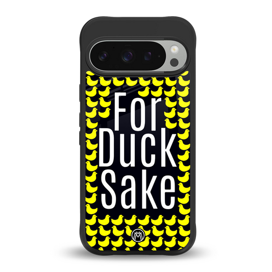 for duck sake back phone cover | glass case for google pixel 9 pro xl