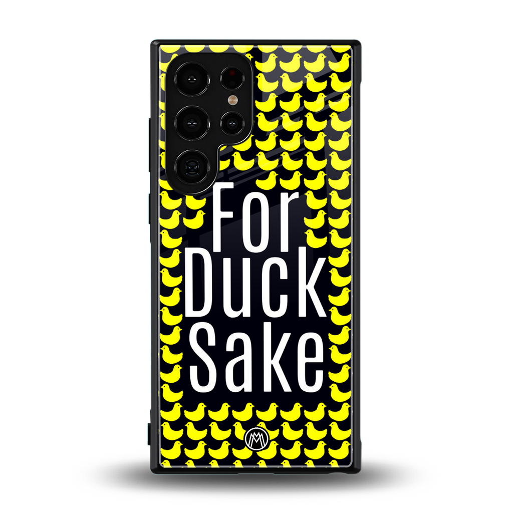 for duck sake back phone cover | glass case for samsung galaxy s23 ultra