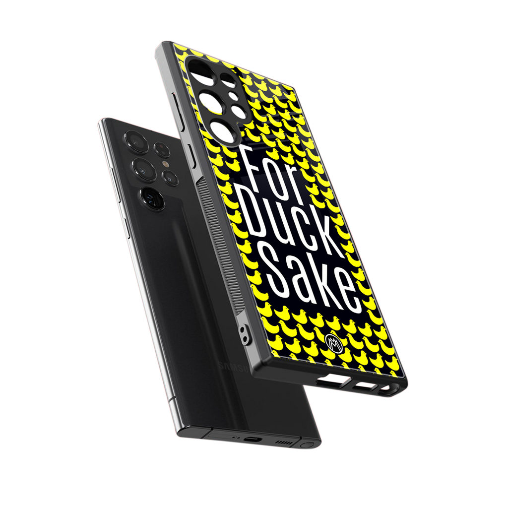 for duck sake back phone cover | glass case for samsung galaxy s23 ultra