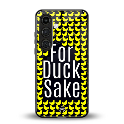 for duck sake back phone cover | glass case for samsung galaxy s23 plus