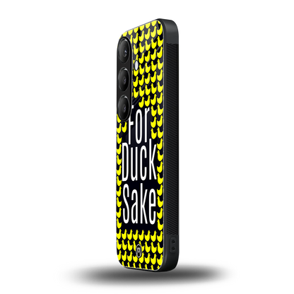 for duck sake back phone cover | glass case for samsung galaxy s24 fe
