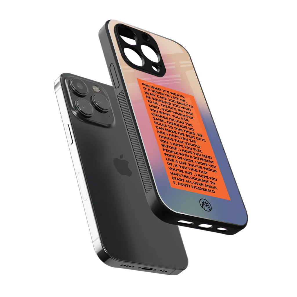 for what it's worth back phone cover | glass case for iphone 13 pro max