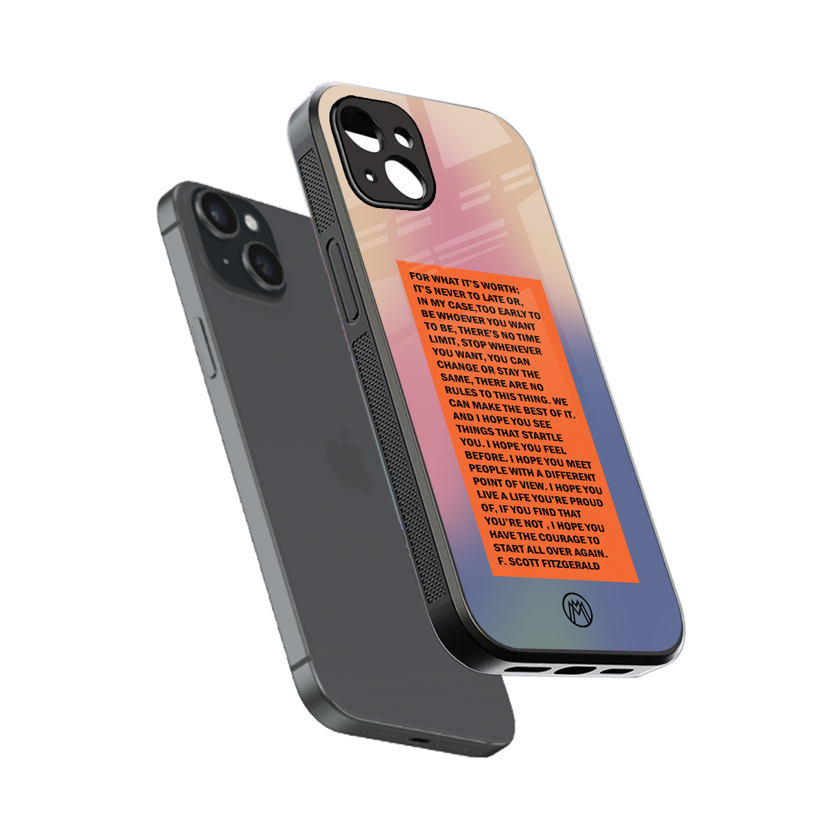for what it's worth back phone cover | glass case for iphone 15 plus