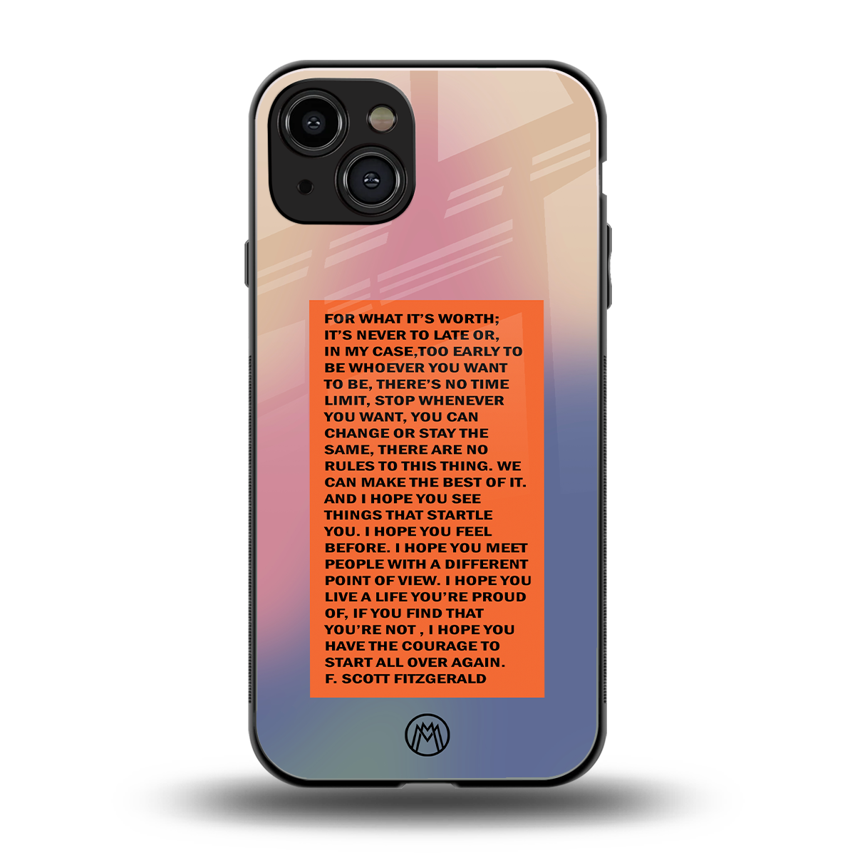 for what it's worth back phone cover | glass case for iphone 15