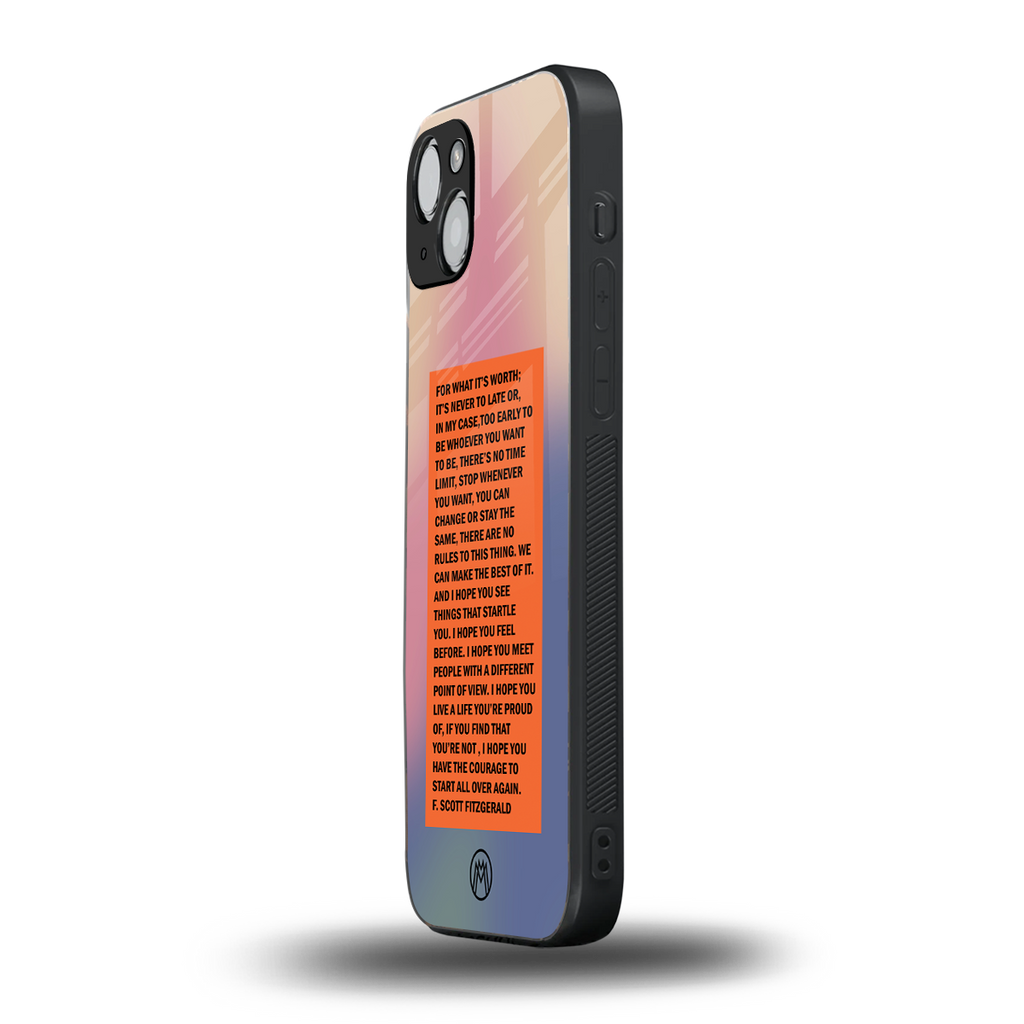 for what it's worth back phone cover | glass case for iphone 15