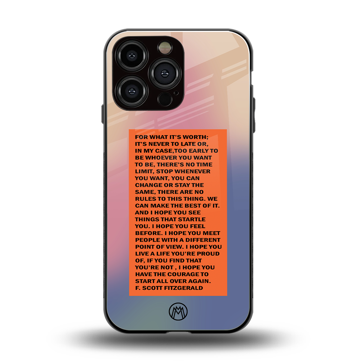 for what it's worth back phone cover | glass case for iphone 16 pro max