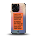 for what it's worth back phone cover | glass case for iphone 16 pro