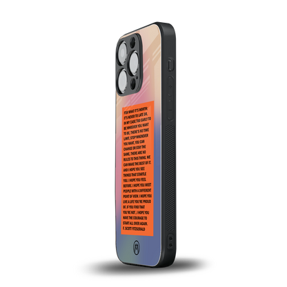 for what it's worth back phone cover | glass case for iphone 16 pro