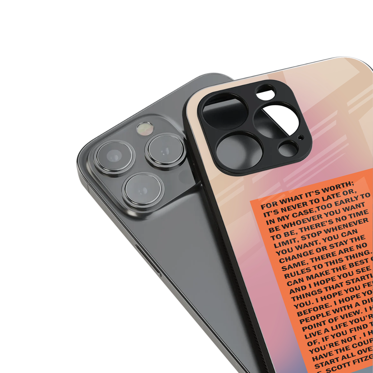 for what it's worth back phone cover | glass case for iphone 14 pro max
