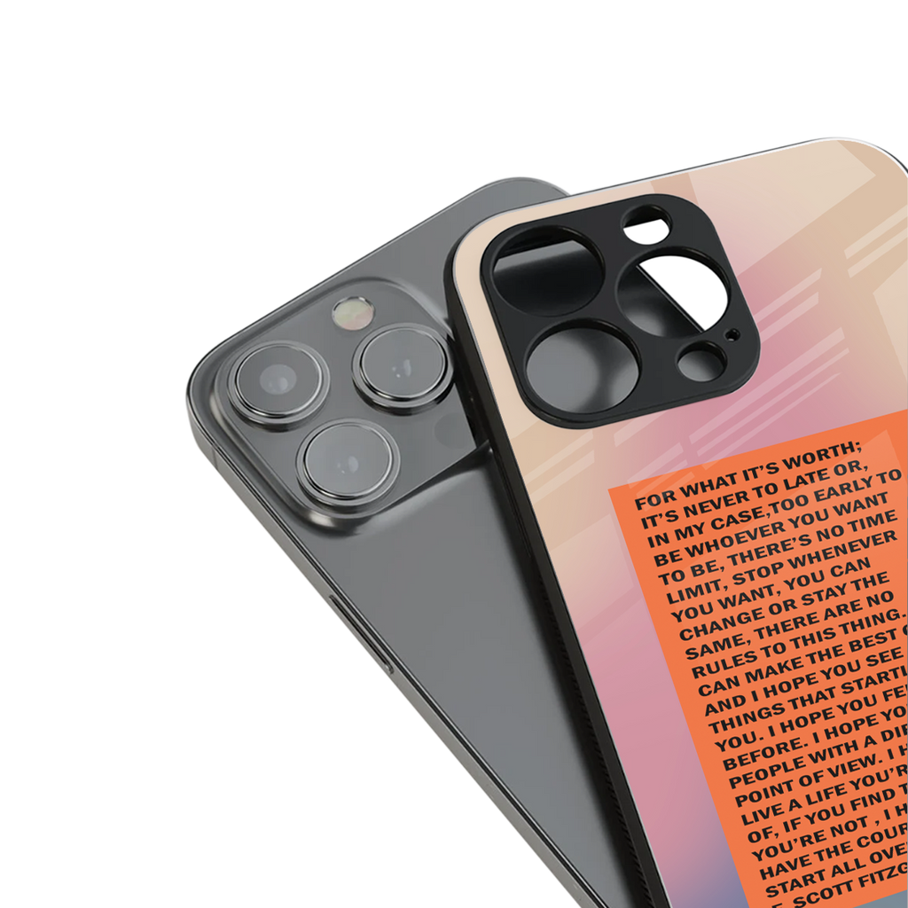 for what it's worth back phone cover | glass case for iphone 15 plus