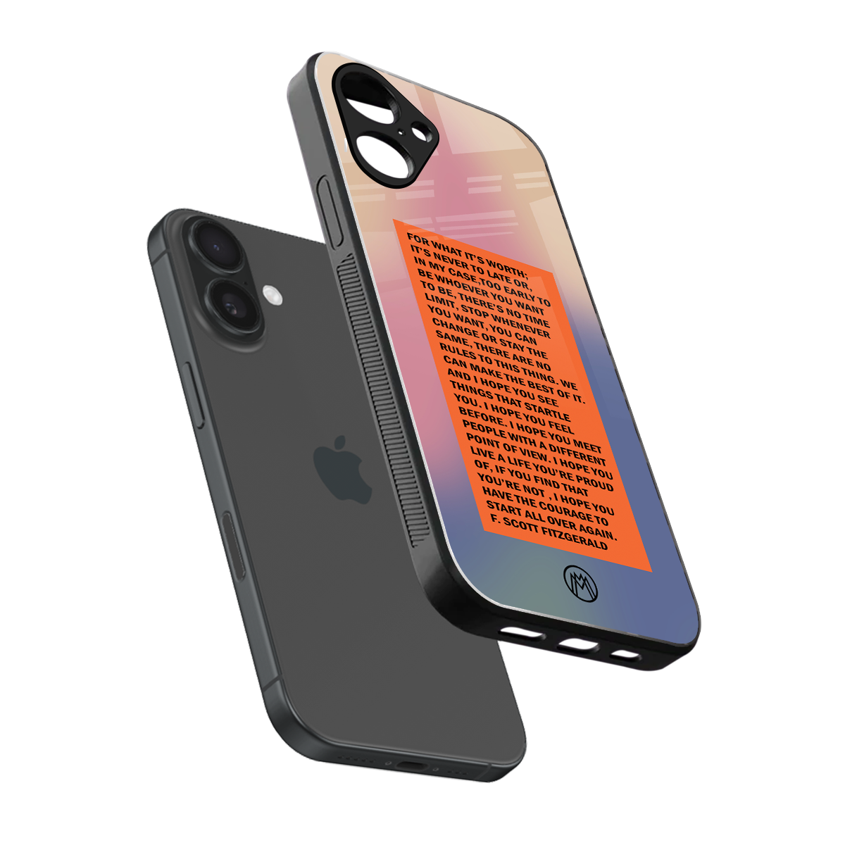 for what it's worth back phone cover | glass case for iphone 16