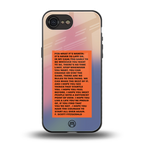 for what it's worth back phone cover | glass case for iphone 16e