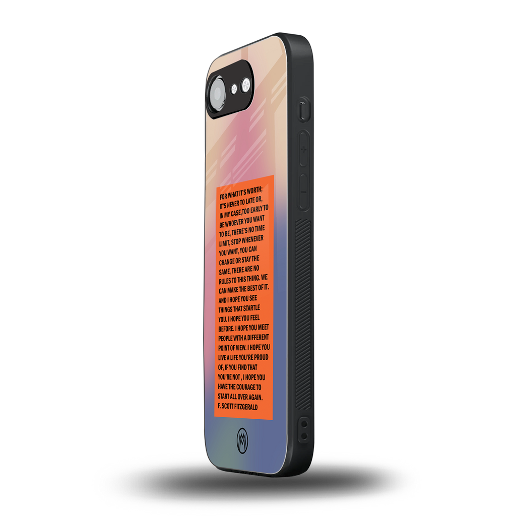 for what it's worth back phone cover | glass case for iphone 16e