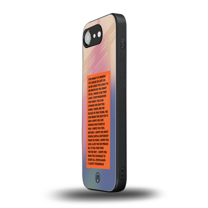 for what it's worth back phone cover | glass case for iphone 16e