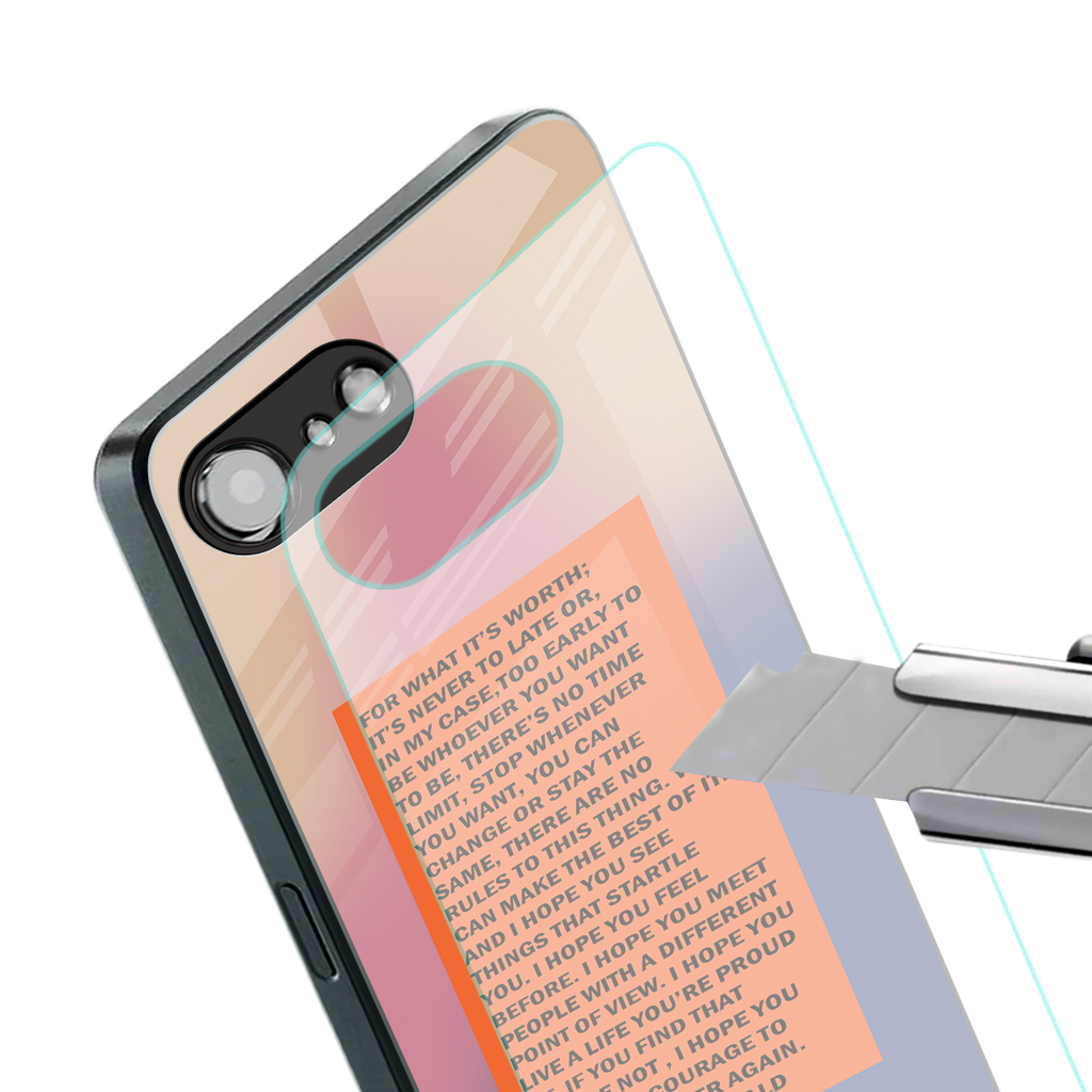 for what it's worth back phone cover | glass case for iphone 16e