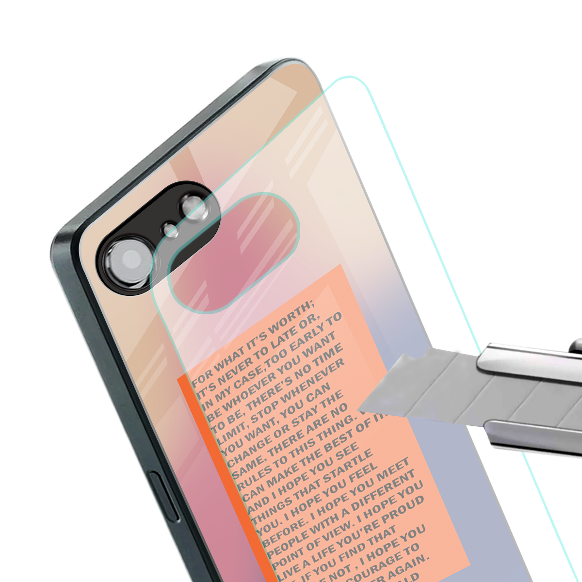 for what it's worth back phone cover | glass case for iphone 16e