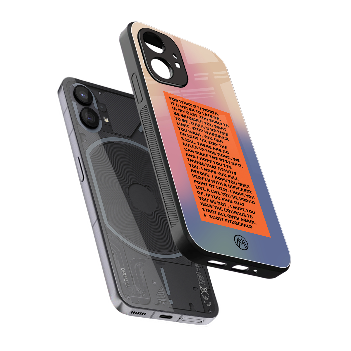 for what it's worth back phone cover | glass case for nothing phone 1