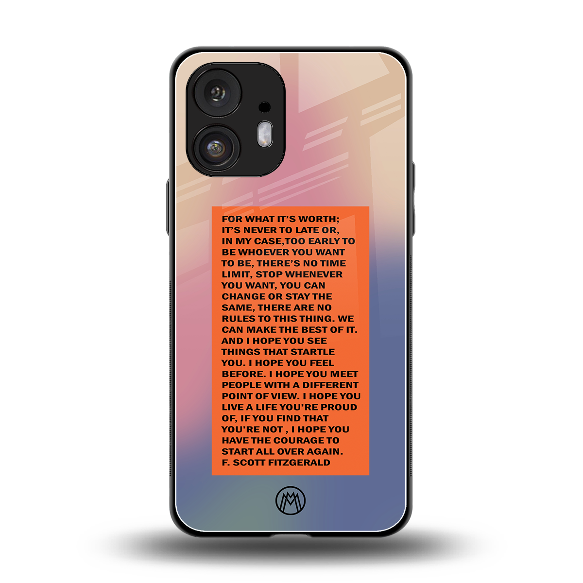 for what it's worth back phone cover | glass case for nothing phone 2
