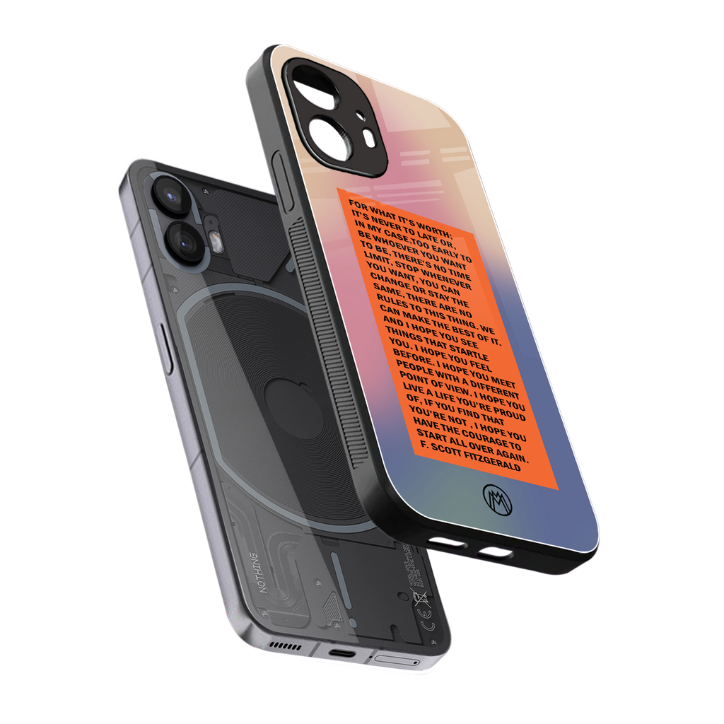 for what it's worth back phone cover | glass case for nothing phone 2